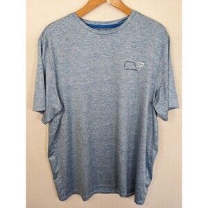 Vineyard Vines Performance T-Shirt Whale Logo Heather Blue Active Mens Large